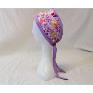 Lavender Unicorns Surgical Scrub Cap Chemo Dental Hat